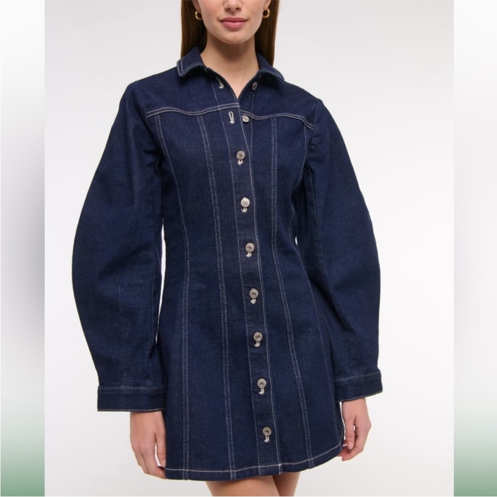 Abercrombie Barrel Sleeve Denim Shirt Dress
